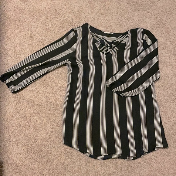 Maurices Tops - Striped black and white blouse